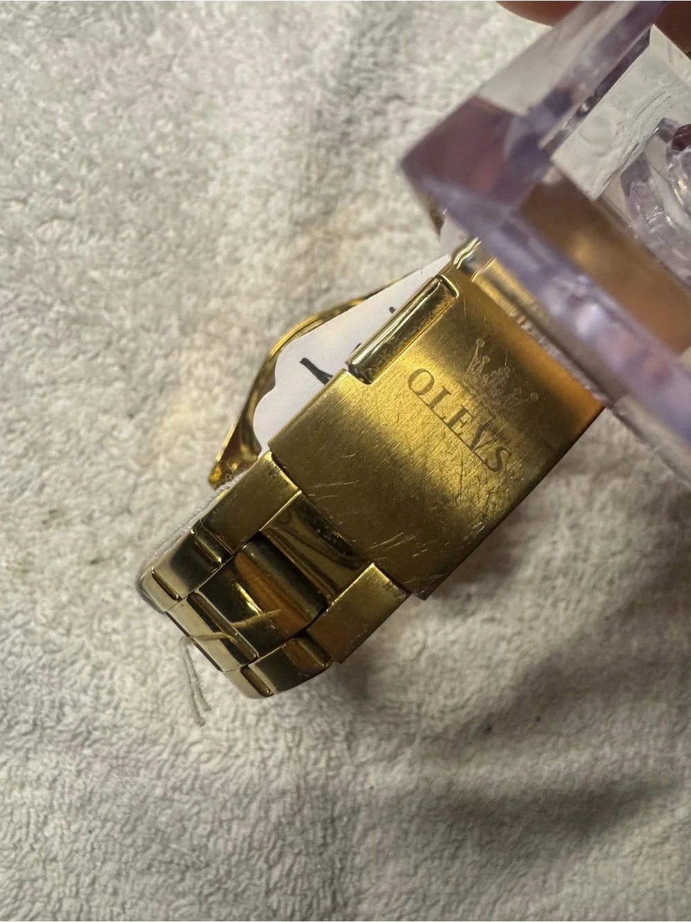 OLEVS Gold-Tone Chronograph Watch